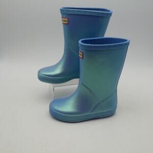 NEW Hunter Boots Kids First Classic Nebula Pool Blue Toddler Boys Girls UK 7